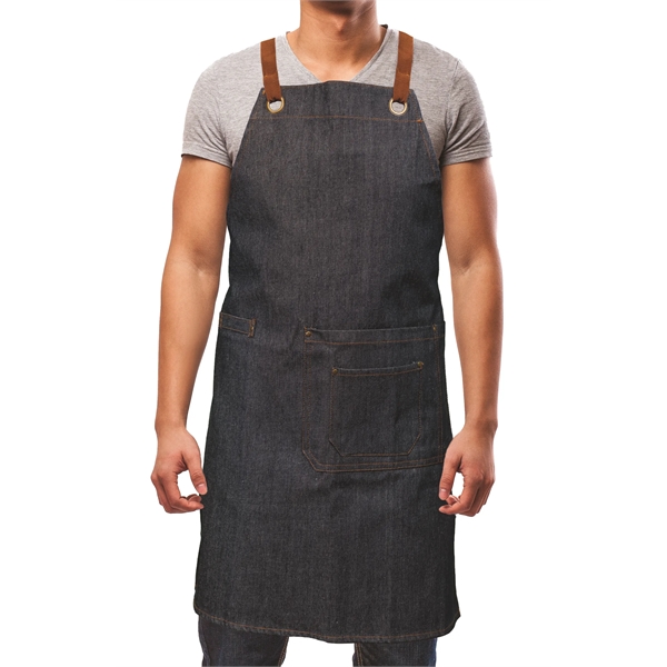 Artisan denim apron with grommets. The neck and waist adjustments, towel... from ASI 36558 Aprons, Etc.