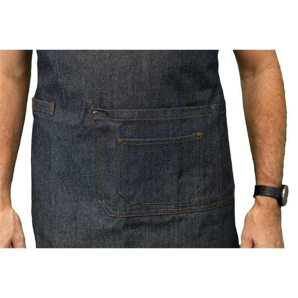 Artisan denim apron with grommets. The neck and waist adjustments, towel... from ASI 36558 Aprons, Etc.