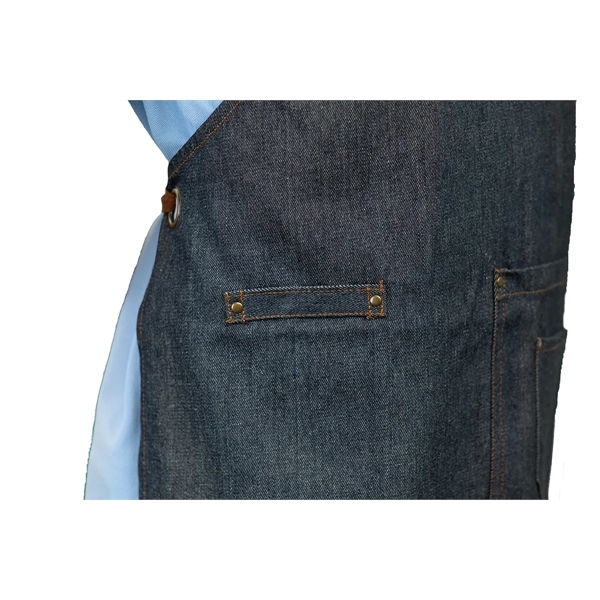 Artisan denim apron with grommets. The neck and waist adjustments, towel... from ASI 36558 Aprons, Etc.