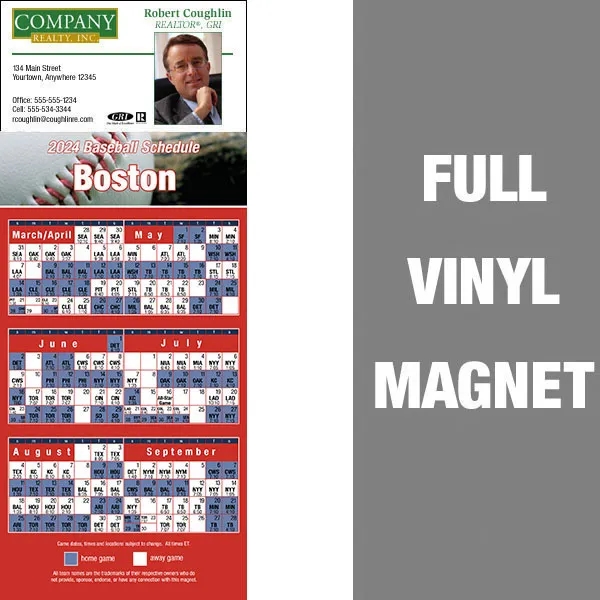 Pro Baseball Schedule Full/Vinyl Magnet 14 Mil... from ASI 46719 Corner Lot Marketing Inc / CLMPromotions