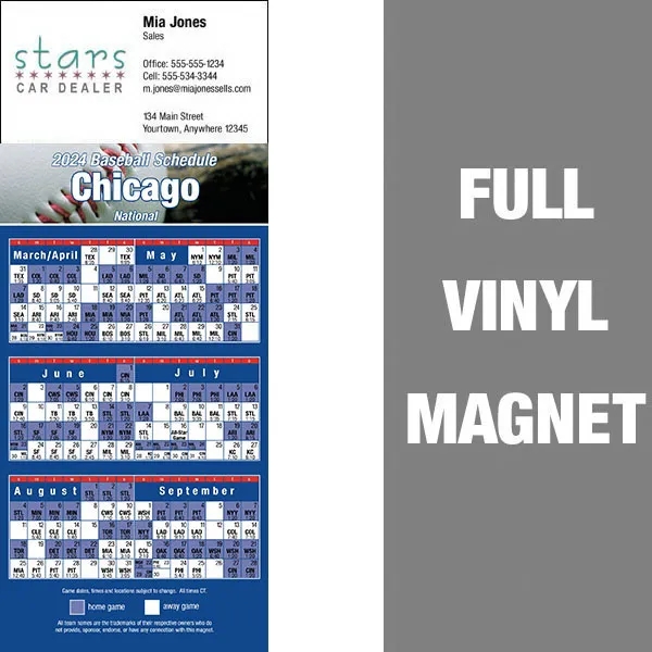 Pro Baseball Schedule Full/Vinyl Magnet 14 Mil... from ASI 46719 Corner Lot Marketing Inc / CLMPromotions