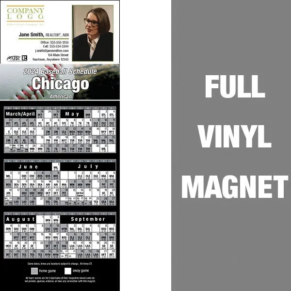 Pro Baseball Schedule Full/Vinyl Magnet 14 Mil... from ASI 46719 Corner Lot Marketing Inc / CLMPromotions