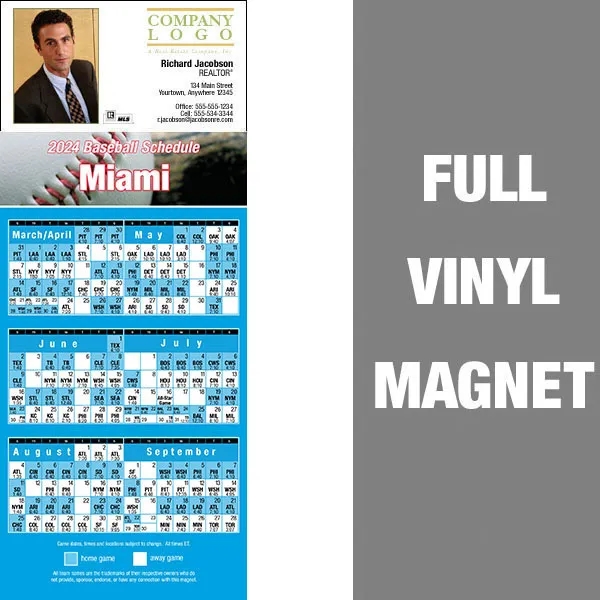 Pro Baseball Schedule Full/Vinyl Magnet 14 Mil... from ASI 46719 Corner Lot Marketing Inc / CLMPromotions