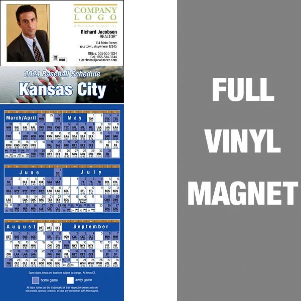 Pro Baseball Schedule Full/Vinyl Magnet 14 Mil... from ASI 46719 Corner Lot Marketing Inc / CLMPromotions