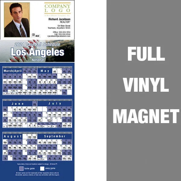 Pro Baseball Schedule Full/Vinyl Magnet 14 Mil... from ASI 46719 Corner Lot Marketing Inc / CLMPromotions