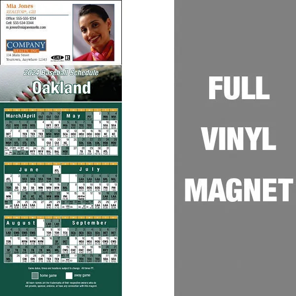 Pro Baseball Schedule Full/Vinyl Magnet 14 Mil... from ASI 46719 Corner Lot Marketing Inc / CLMPromotions