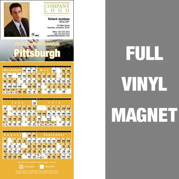 Pro Baseball Schedule Full/Vinyl Magnet 14 Mil... from ASI 46719 Corner Lot Marketing Inc / CLMPromotions