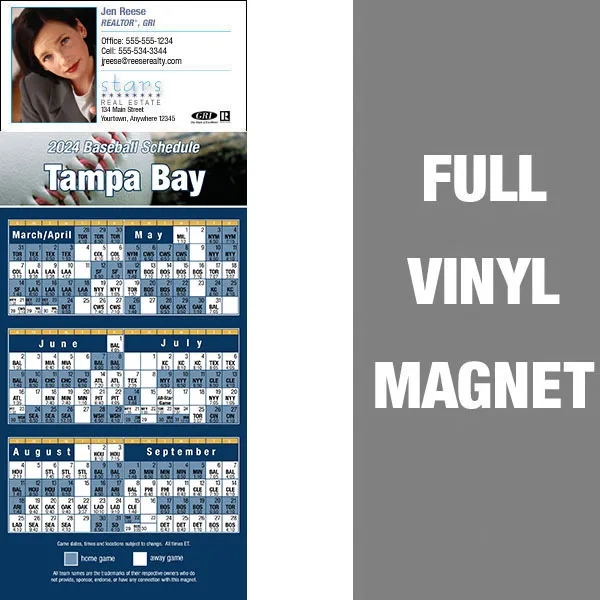 Pro Baseball Schedule Full/Vinyl Magnet 14 Mil... from ASI 46719 Corner Lot Marketing Inc / CLMPromotions