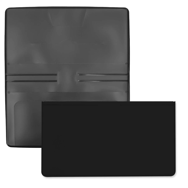 Checkbook cover made of vinyl measuring 3.43"H x 6.37"W with a... from ASI 54040 Fey Promo