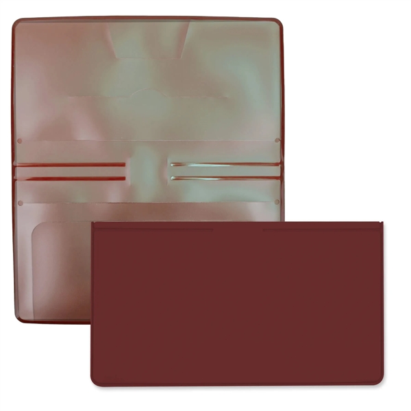 Checkbook cover made of vinyl measuring 3.43"H x 6.37"W with a... from ASI 54040 Fey Promo