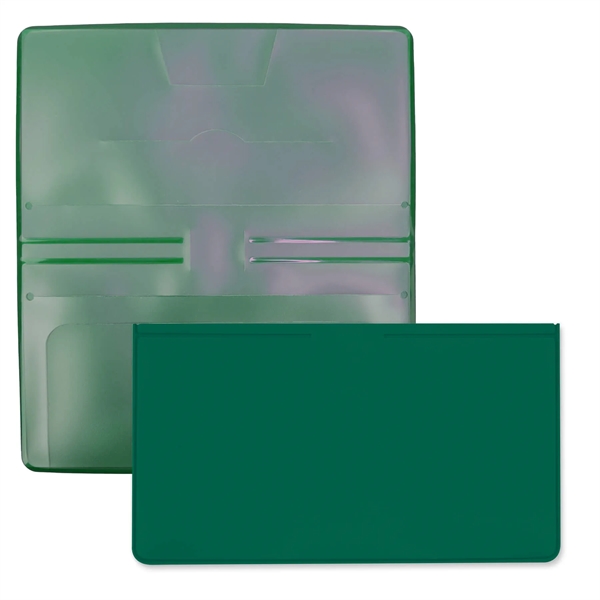 Checkbook cover made of vinyl measuring 3.43"H x 6.37"W with a... from ASI 54040 Fey Promo