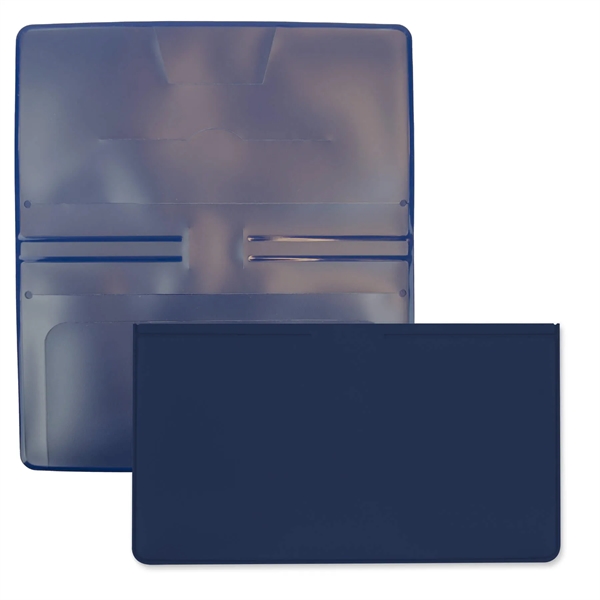 Checkbook cover made of vinyl measuring 3.43"H x 6.37"W with a... from ASI 54040 Fey Promo