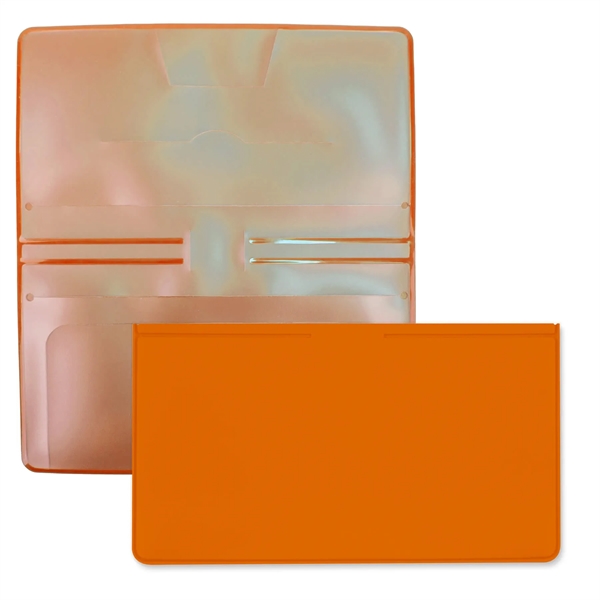 Checkbook cover made of vinyl measuring 3.43"H x 6.37"W with a... from ASI 54040 Fey Promo