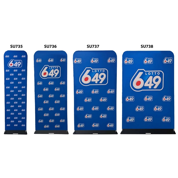 3'W x 90"H EuroFit Banner with Steel Base, Full Color Graphics... from ASI 53509 FIEL-Fairdeal Import & Export / FIEL