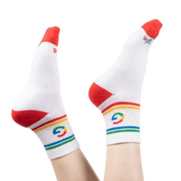 Quarter length athletic crew cotton socks with fully knit/woven designs; made... from ASI 88072 Sock Club Enterprises LLC