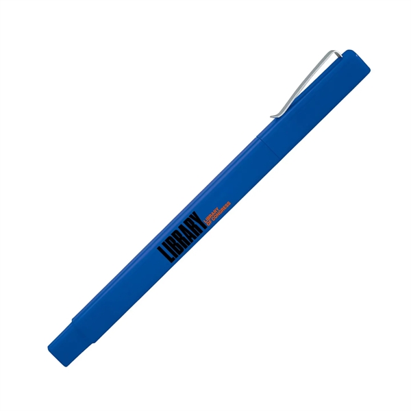 Soft-touch ballpoint pen with square barrel and removable cap.... from ASI 68190 Lungsal