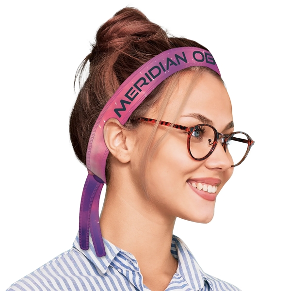 32" W x 1.5" H soft stretch polyester custom headband... from ASI 80228 Quinn