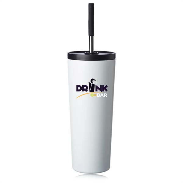 26 oz. vacuum insulated stainless steel tumbler; with straw and lid.... from ASI 39552 BEL Promo
