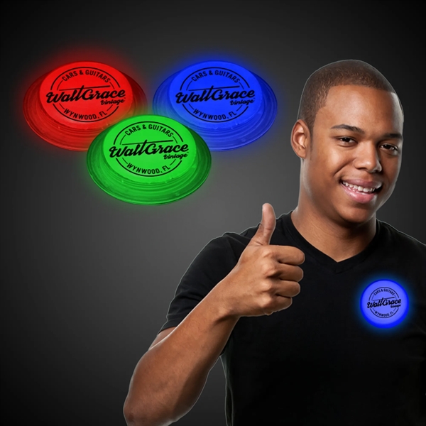 3" circle shaped self-adhering glow badge.... from ASI 42016 Brighter Promotions Inc / Chemical Light™