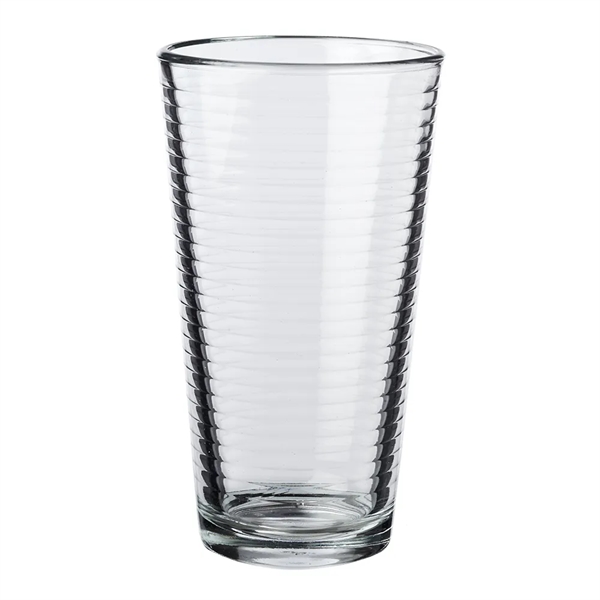 16 oz. pint glass with spiral design on the inside.... from ASI 39552 BEL Promo