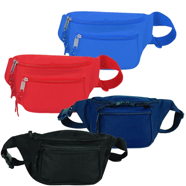 Poly three zipper fanny pack bag.... from ASI 31517 Admart Products / Admart Line