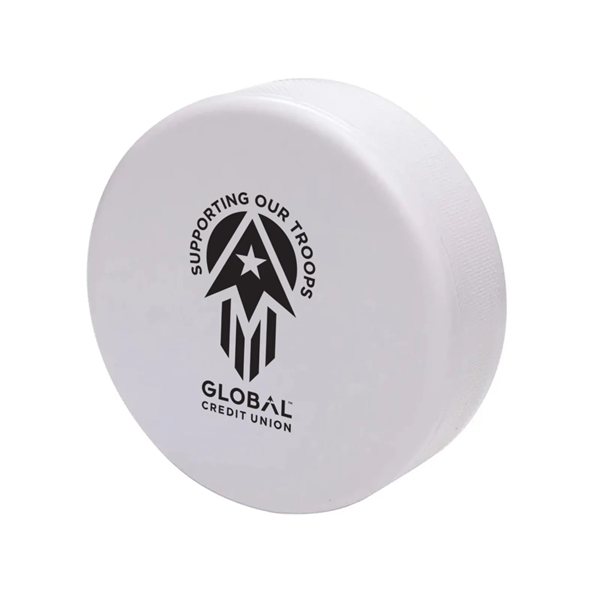 3" squeezable foam hockey puck stress reliever... from ASI 63549 Jornik Manufacturing Corp / Jornik