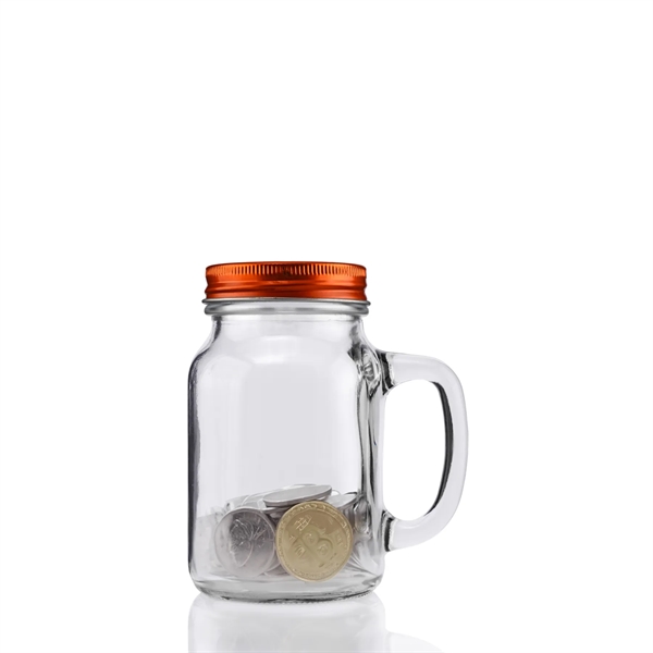 20 ounce vintage glass mason jar with threaded aluminum lid, handle... from ASI 57800 Gordon Sinclair / Gordon Sinclair®