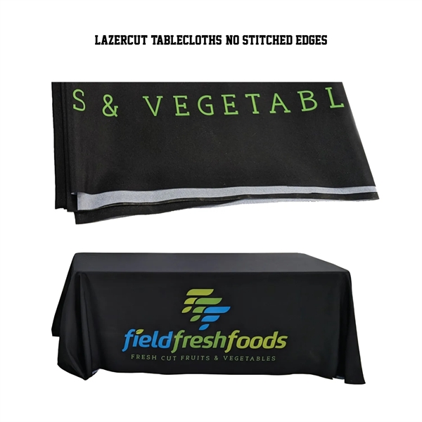 6' LazerCut 4-Sided Premium Sublimated Tablecloth, Drape Style, Closed Back... from ASI 53509 FIEL-Fairdeal Import & Export / FIEL