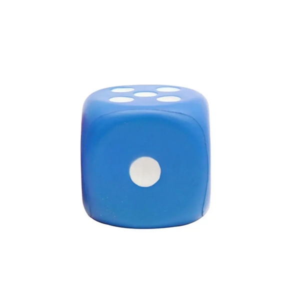 Dice shaped stress reliever soft toy with heat transfer printing on... from ASI 37218 Athena Promo (tm)