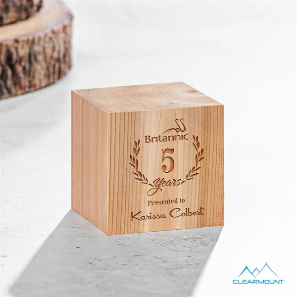 The Feuille Award is a simple wooden cube that has so... from ASI 84592 St Regis Group / Clearmount