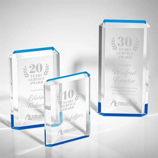 Acrylic award with ice blue mirrored reflector.... from ASI 84592 St Regis Group / R S Owens & Co Inc