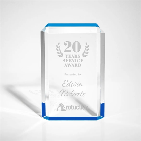 Acrylic award with ice blue mirrored reflector.... from ASI 84592 St Regis Group / R S Owens & Co Inc