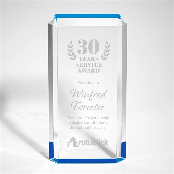 Acrylic award with ice blue mirrored reflector.... from ASI 84592 St Regis Group / R S Owens & Co Inc