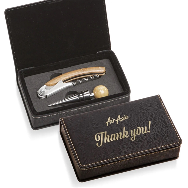 The Loretto Wine Accessory Set combines the warmth of bamboo with... from ASI 84592 St Regis Group