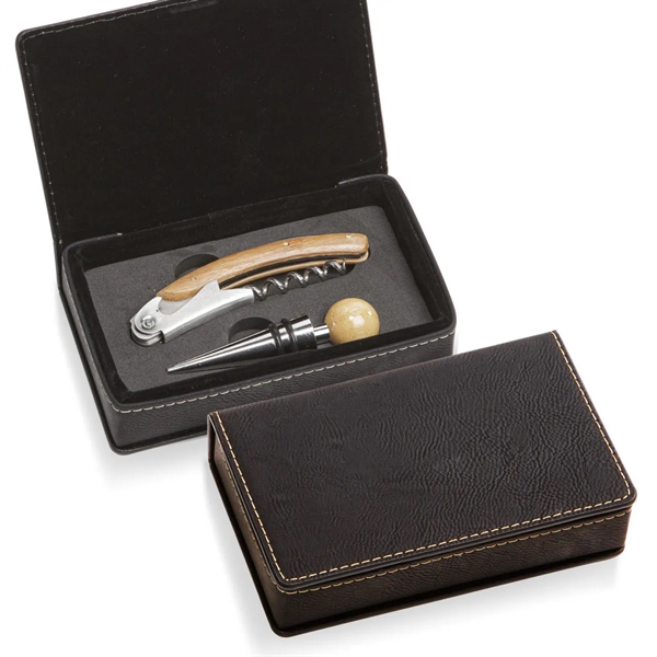 The Loretto Wine Accessory Set combines the warmth of bamboo with... from ASI 84592 St Regis Group