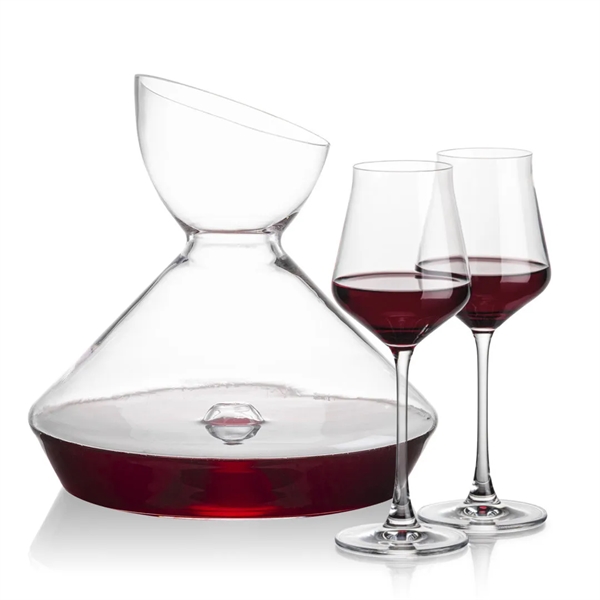 The Woodbury Carafe and wine glasses set will make a statement... from ASI 84592 St Regis Group