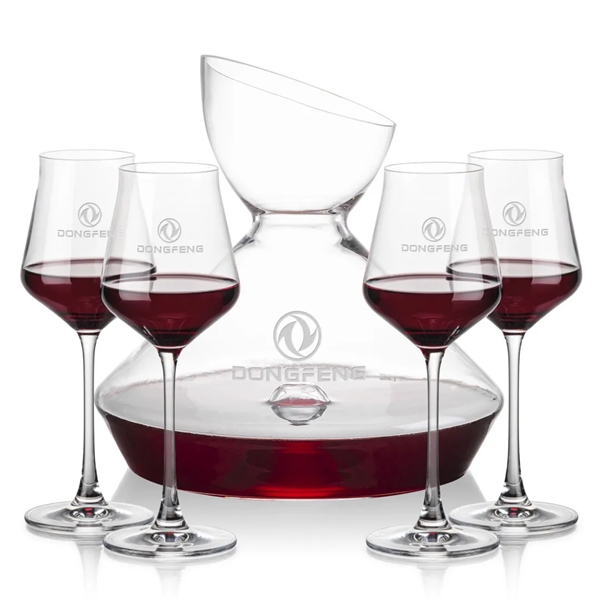 The Woodbury Carafe and wine glasses set will make a statement... from ASI 84592 St Regis Group