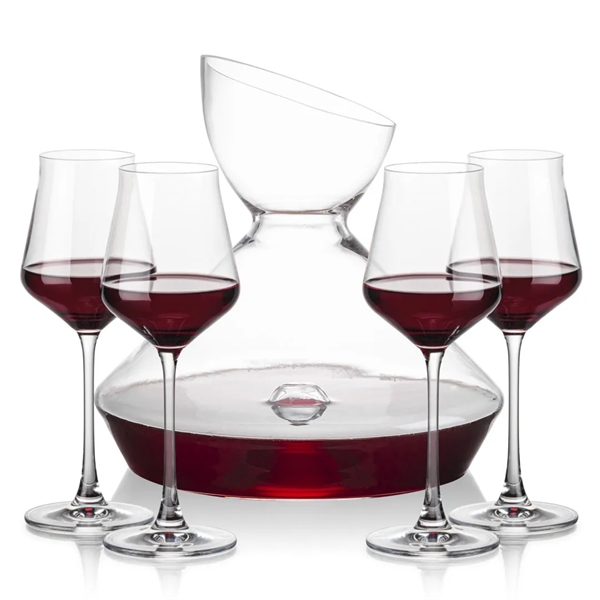 The Woodbury Carafe and wine glasses set will make a statement... from ASI 84592 St Regis Group