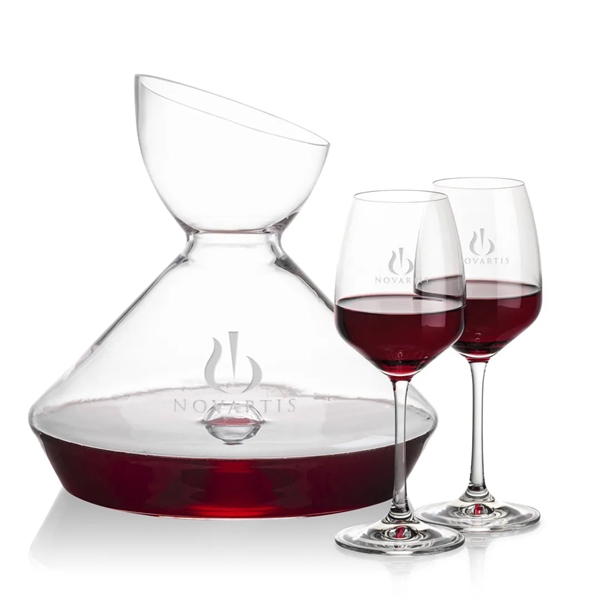 The Woodbury Carafe and wine glasses set will make a statement... from ASI 84592 St Regis Group