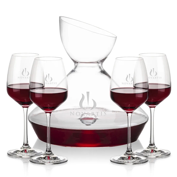 The Woodbury Carafe and wine glasses set will make a statement... from ASI 84592 St Regis Group