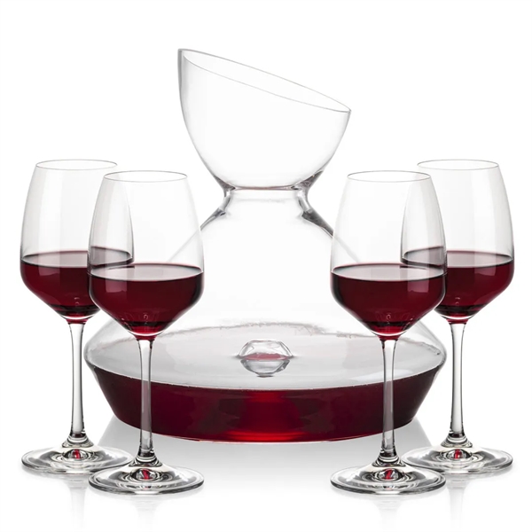 The Woodbury Carafe and wine glasses set will make a statement... from ASI 84592 St Regis Group