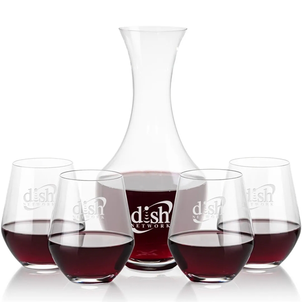 The 50oz Oldham Carafe is combined with your choice of 
2... from ASI 84592 St Regis Group