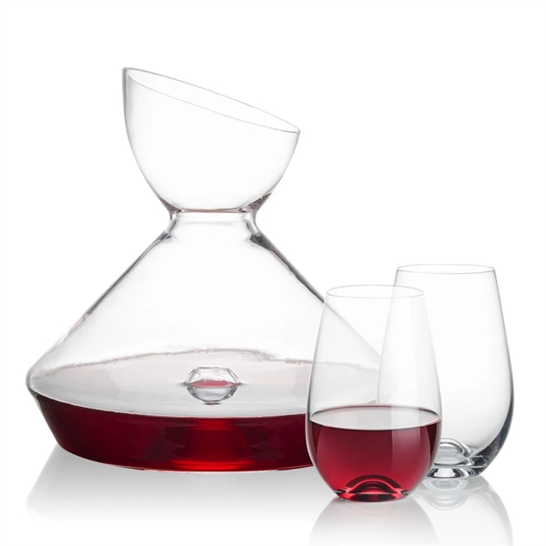 The Woodbury Carafe and wine glasses set will make a statement... from ASI 84592 St Regis Group