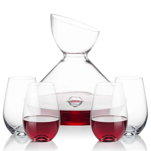 The Woodbury Carafe and wine glasses set will make a statement... from ASI 84592 St Regis Group
