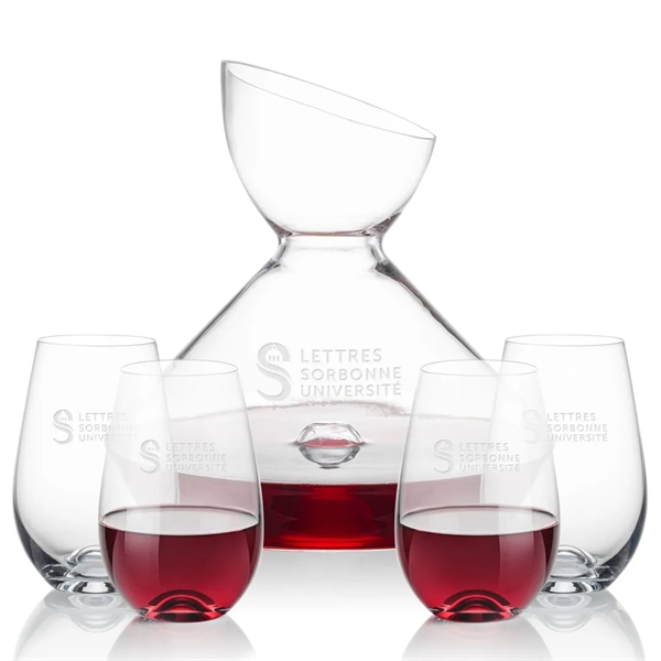 The Woodbury Carafe and wine glasses set will make a statement... from ASI 84592 St Regis Group