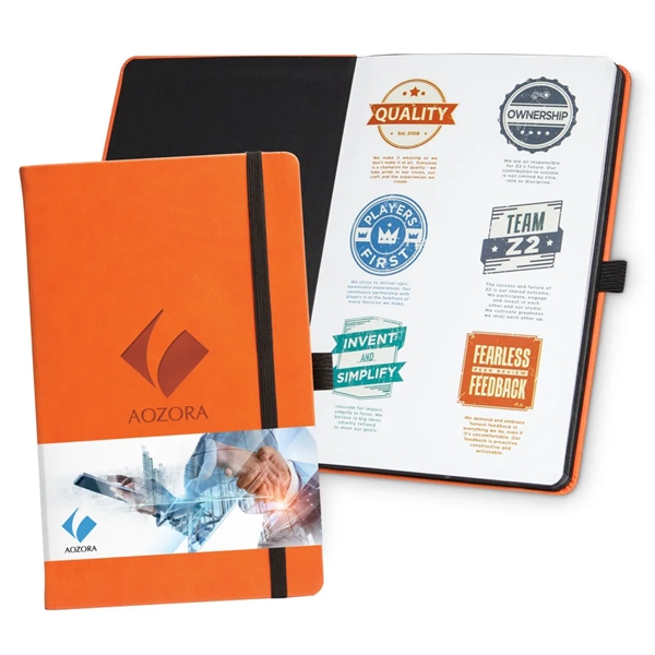 Calypso Journal in various colors with 192 black edged pages and... from ASI 84592 St Regis Group