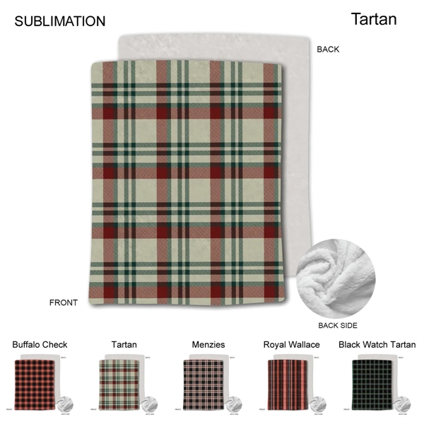 Stock Plaid Design Plush and Cozy Mink flannel Fleece blanket, 60"x80",... from ASI 53509 FIEL-Fairdeal Import & Export / FIEL