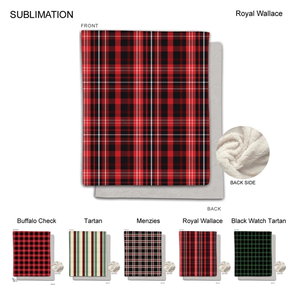 Stock Plaid Design Plush and Cozy Mink flannel Fleece blanket, 50"x60",... from ASI 53509 FIEL-Fairdeal Import & Export / FIEL