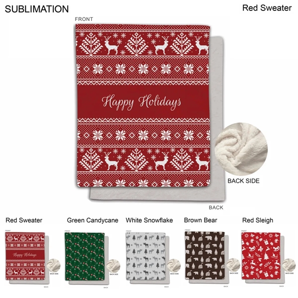 Stock Design Festive, Holiday Plush and Cozy Mink flannel Fleece blanket,... from ASI 53509 FIEL-Fairdeal Import & Export / FIEL