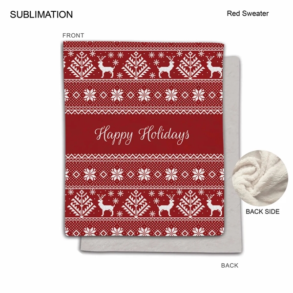 Stock Design Festive, Holiday Plush and Cozy Mink flannel Fleece blanket,... from ASI 53509 FIEL-Fairdeal Import & Export / FIEL